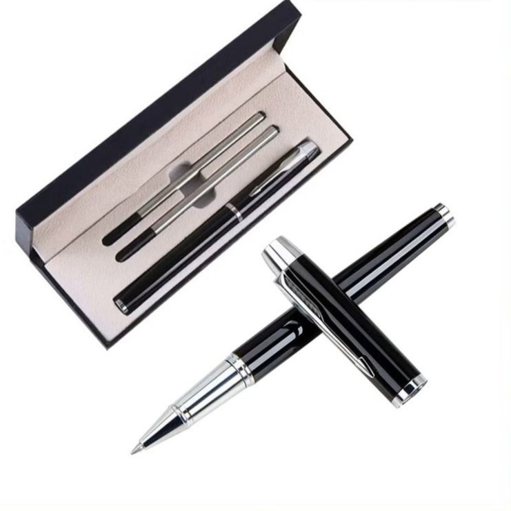 Ballpoint Pen, Metallic Silver Lacquer with Chrome Trim