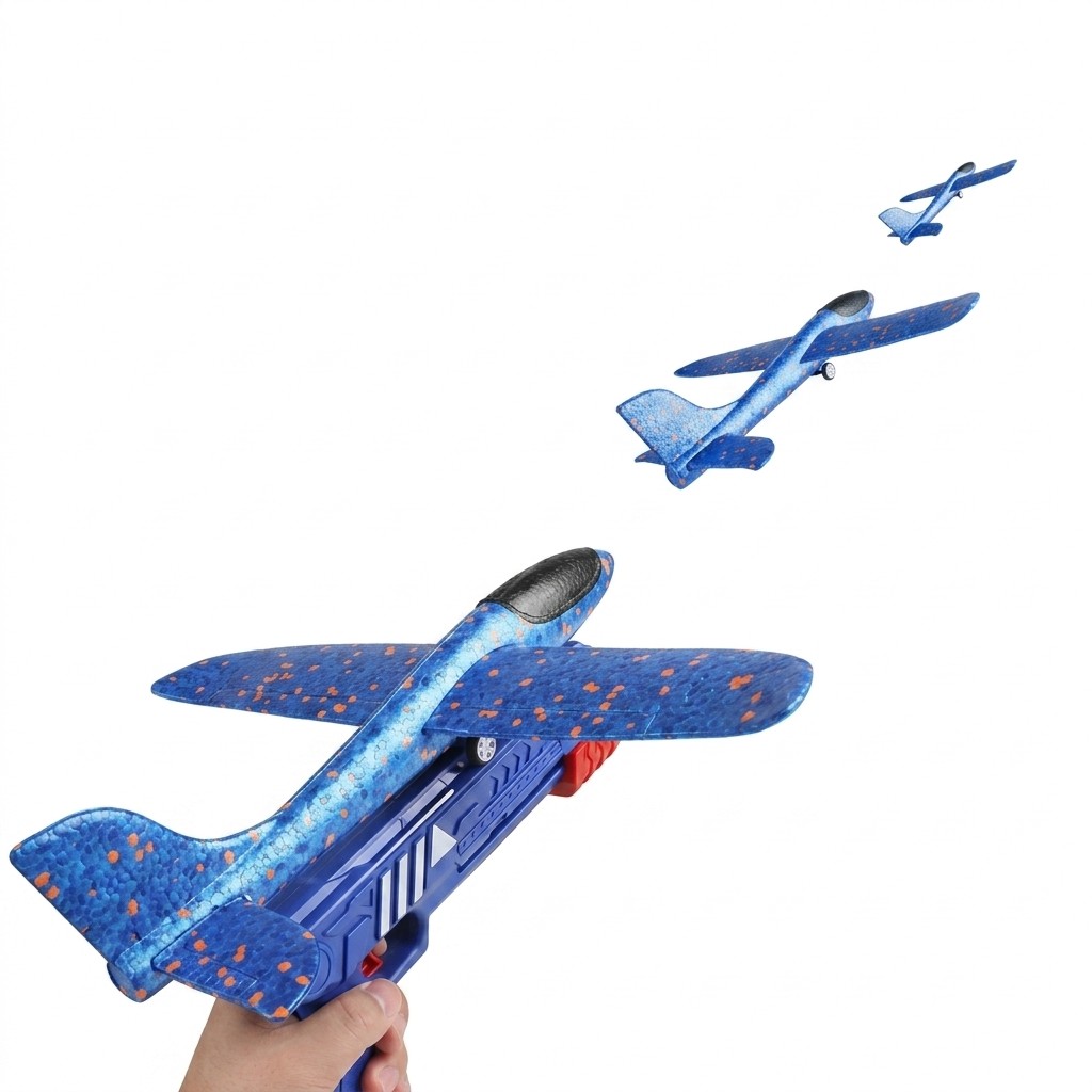 EVA MATERIAL Airplane Glider Construction Kits,Airplane Launcher for Kids