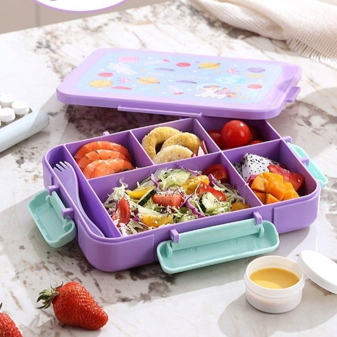 Children's Lunch Box with 5 Compartments Leak-proof