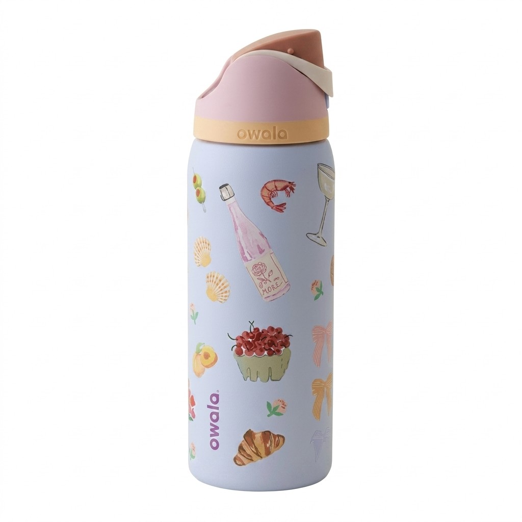 Owala FreeSip Insulated Stainless Steel Water Bottle with Straw 945ml / Blue Sea