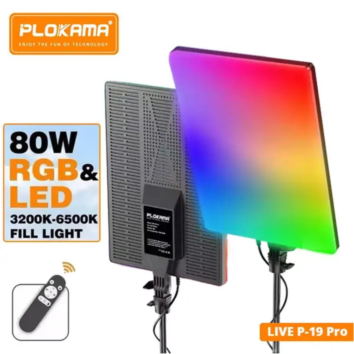 Plokama Live-P19 Pro Rgb And Led 32000K-65000K Fill Light 80W