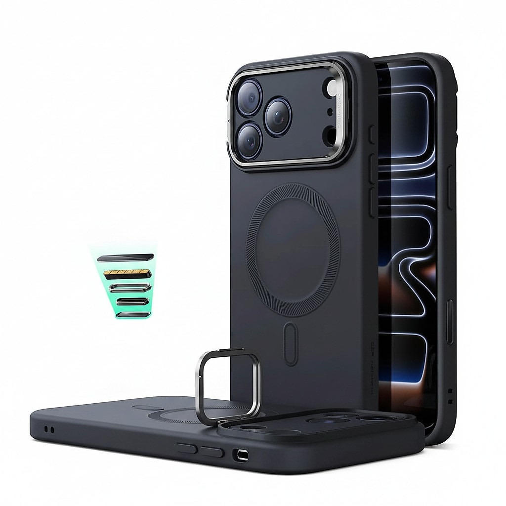 All-Match Case/ iPhone 17 Pro/ Built-in Stand / Black