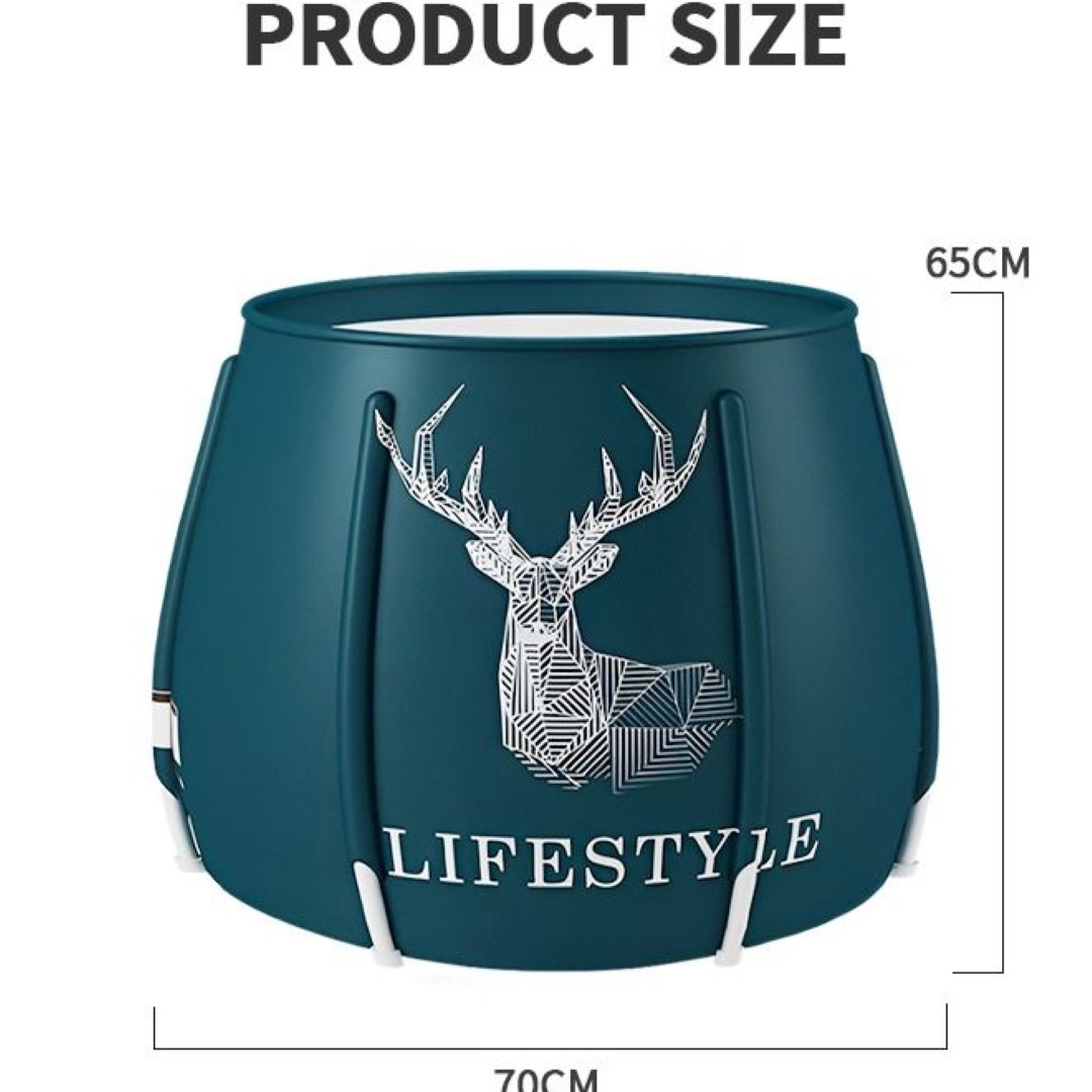 Portable Foldable Bathtub,Soaking Tub For Shower 65x70cm