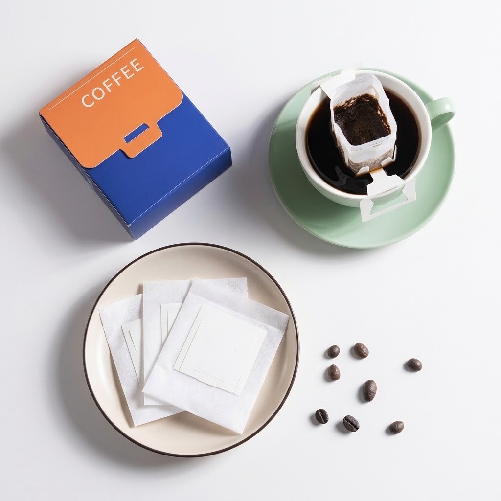 50-Pack Hanging Ear Disposable Drip Coffee Filter Bags (7.5 x 9cm, White)