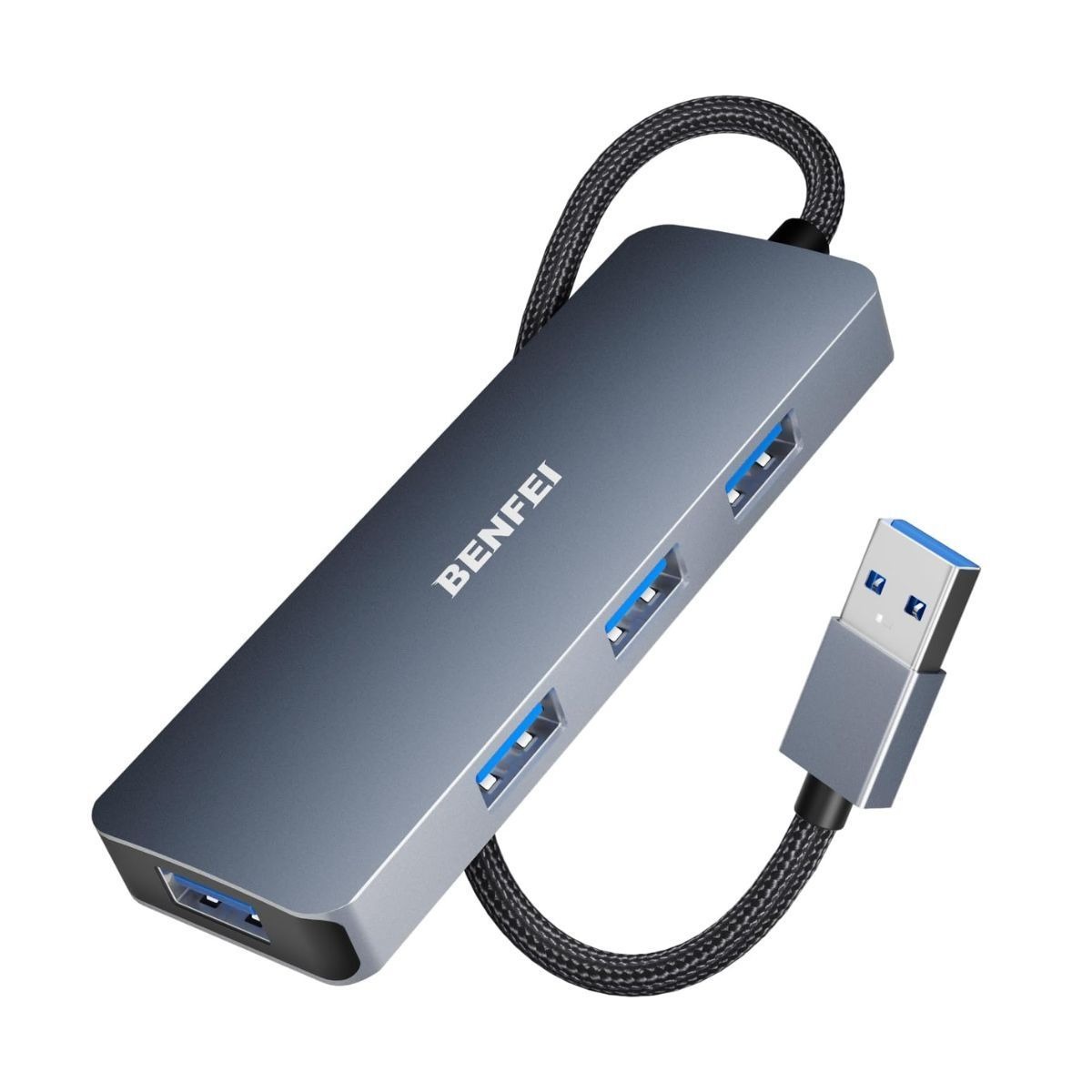 Benfei Usb 3.0 Hub/ 4 Ports Usb A Splitter Ultra- Slim