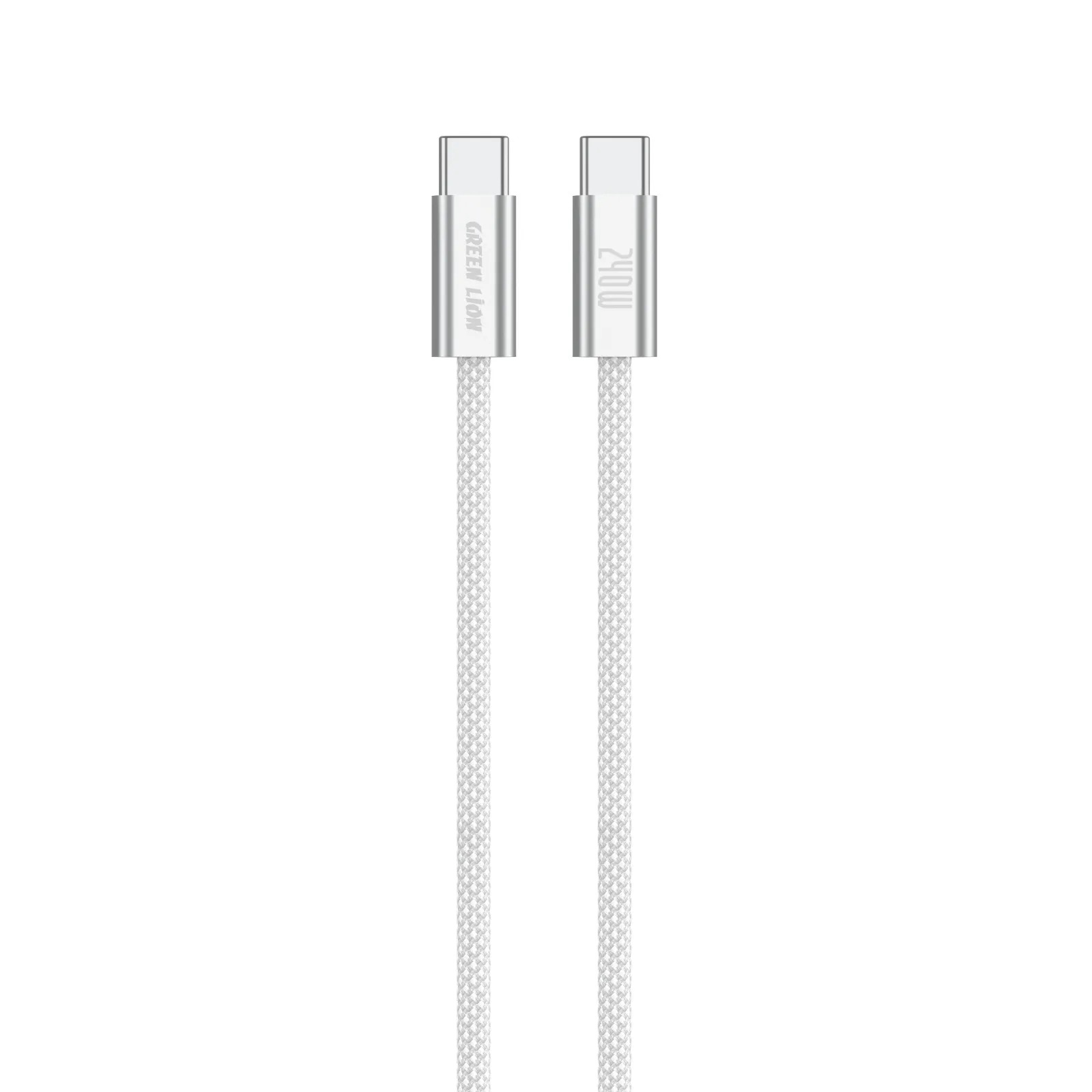 Green Lion 240W USB-C TO USB-C Braided Cable 1M - White