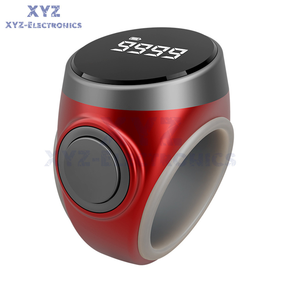 Tasbeeh Portable Worship Counter / Zikr Smart Ring / Red
