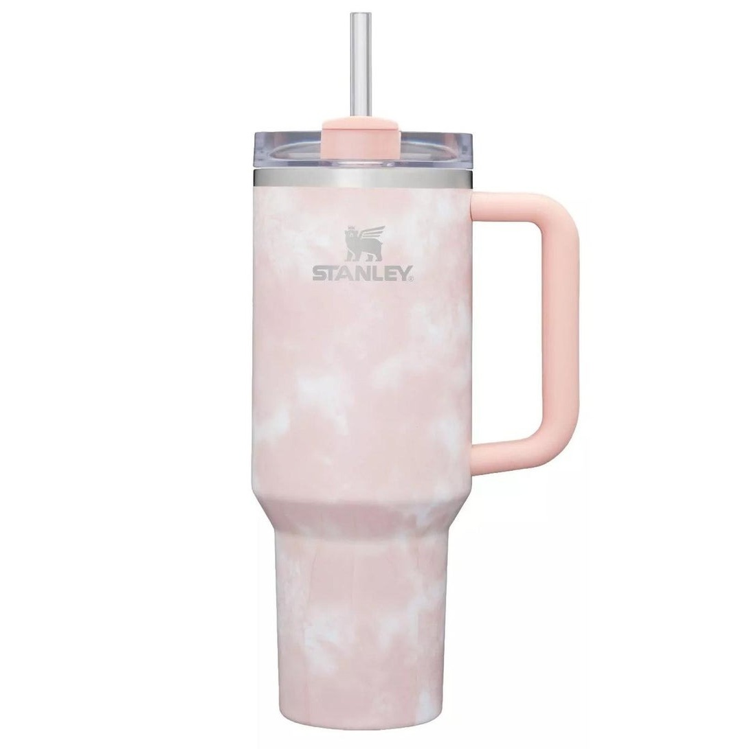 Stanley Quencher H2.0 FlowState 40 oz (1180ml) Stainless Steel Tumbler with Lid & Straw - Honey Peach Pink