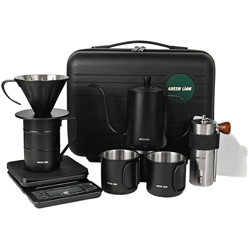 Green Lion V-60 Pro Coffee Maker Set - Black