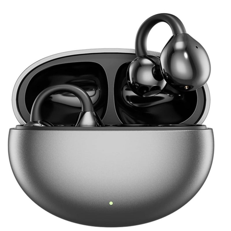 Arabest Open-Ear Wireless Clip Earbuds – Bluetooth 5.4, Headphones (Black)