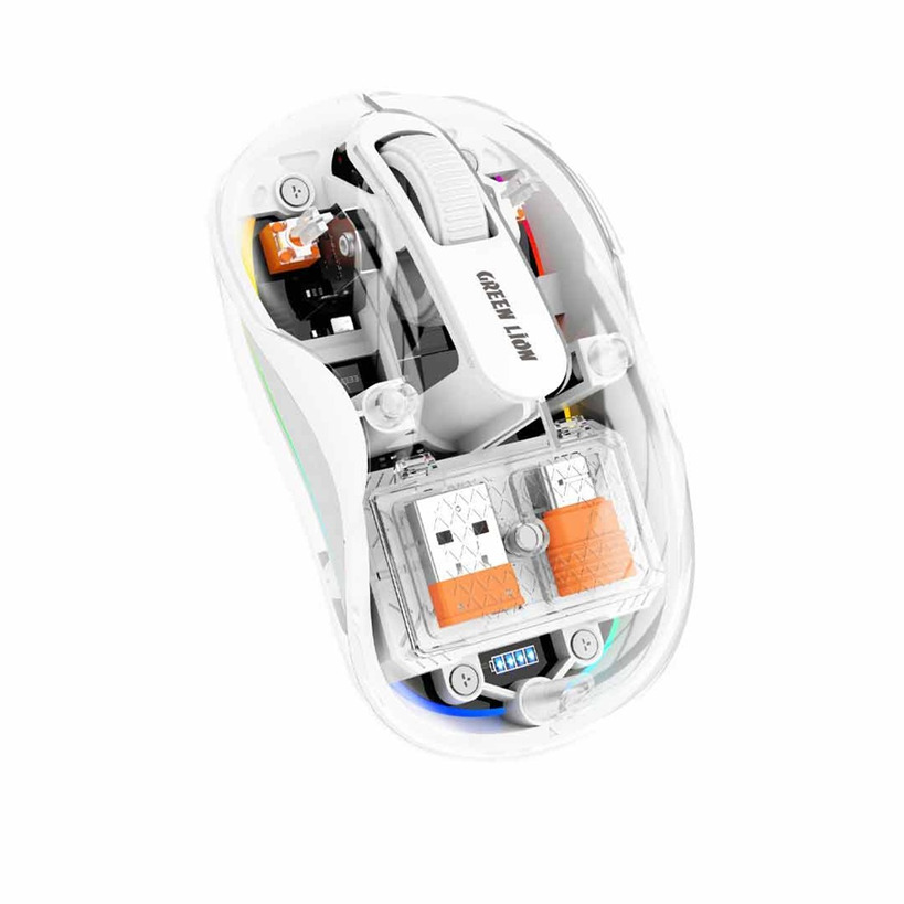 Green Lion Wireless Turtle Mouse 2400DPI - White