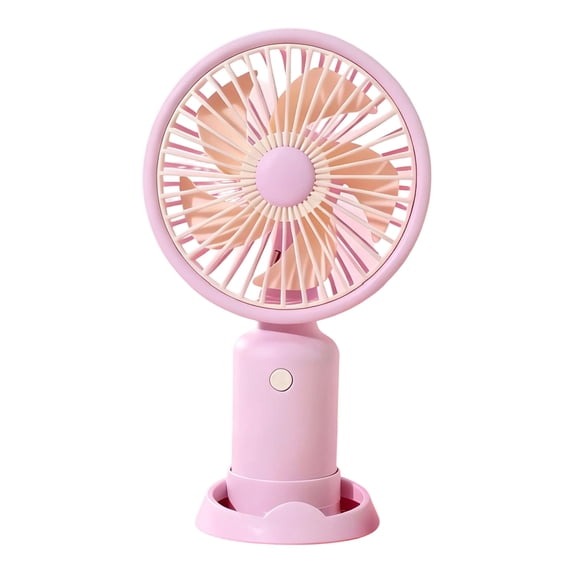 Mini Handheld Fan, 3-Speed Small Desk Fan with USB Rechargeable Battery / Pink