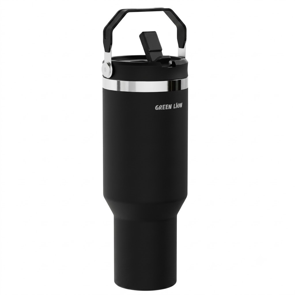 Green Lion Rover Vacuum Tumbler 900 ML - Black