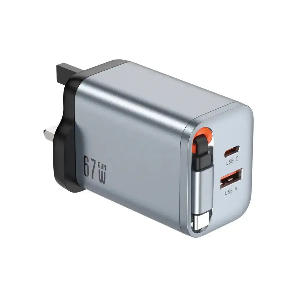 Green Lion GaN Premium UK Plug PD 40W - Gray