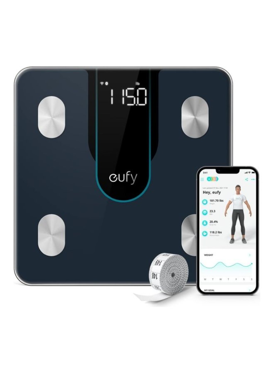 Eufy Smart Scale P1 / Weight & 15 Measurements / Body Composition / Easy to use