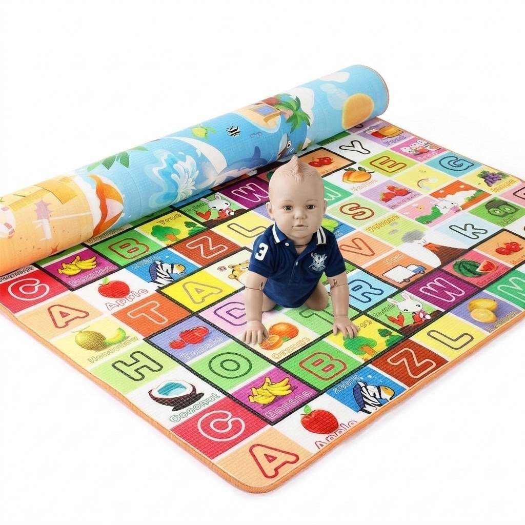 120×180 cm Reversible Kids Play Mat – ABC