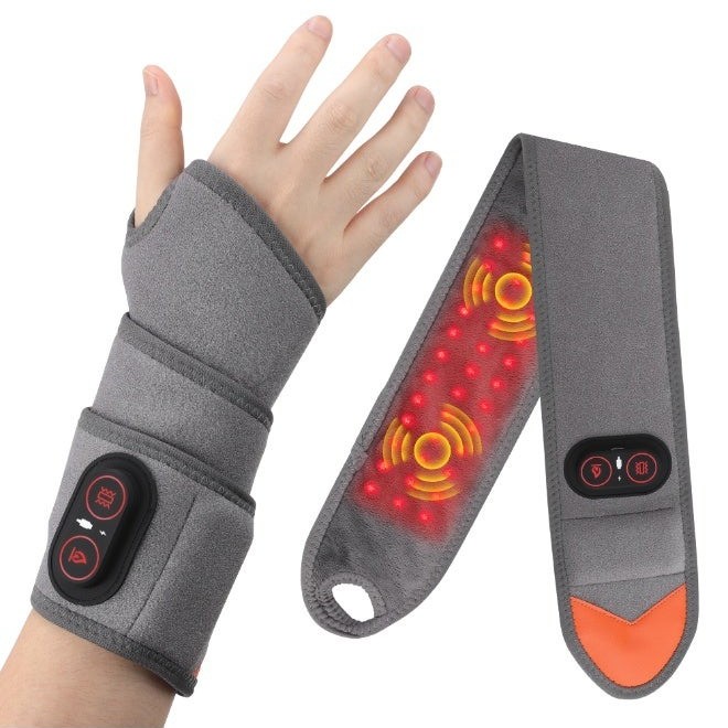Rechargeable Heated Wrist Massager with 3-Level Heat & Vibration