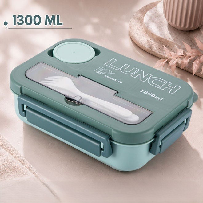 Kids Bento Lunch Box Lunch Containers For School With 4 Compartments 1300 Ml