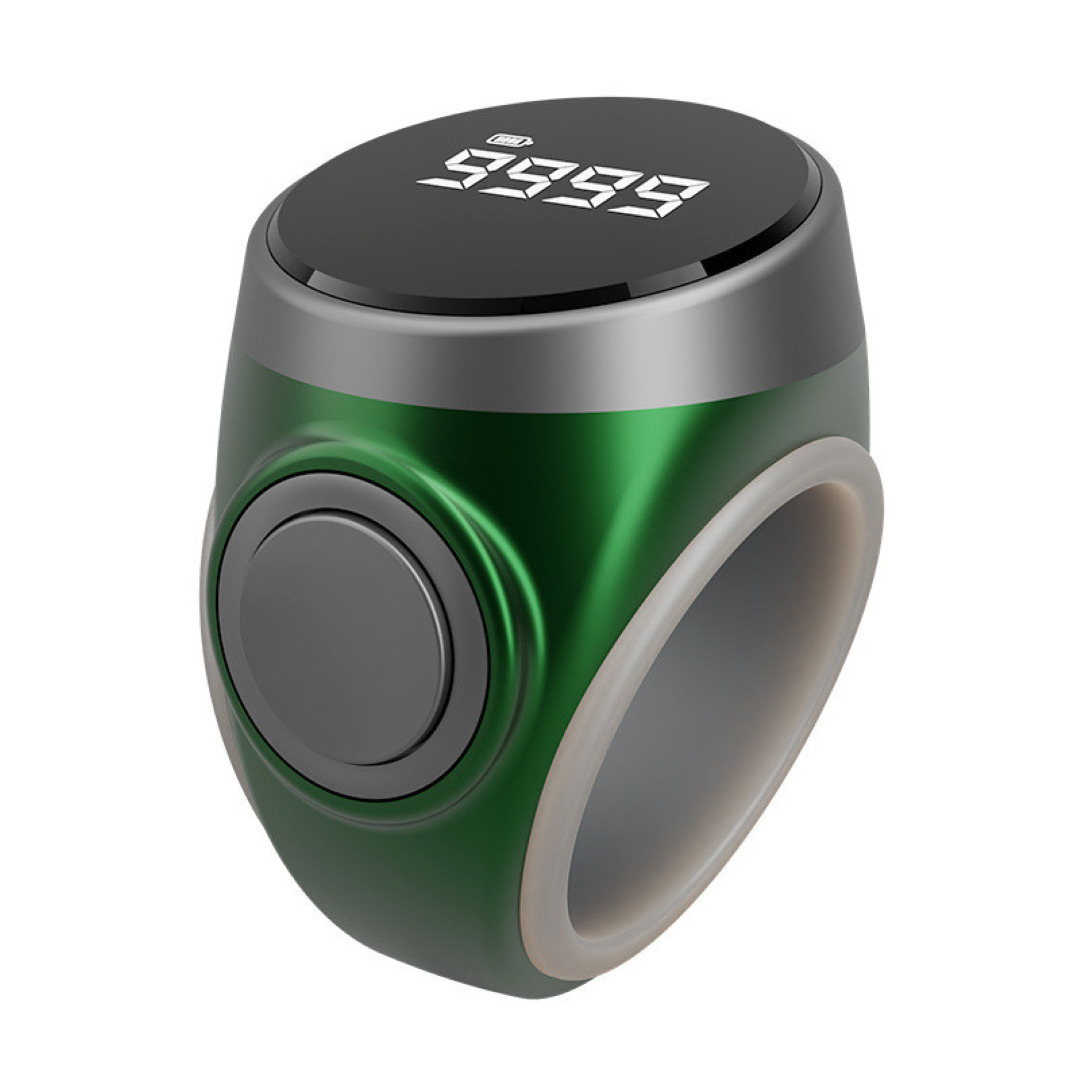 Tasbeeh Portable Worship Counter / Zikr Smart Ring / Green