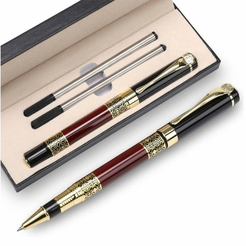 Luxury Metal Ballpoint Pen Gift Set (0.5mm) (Classic Black)