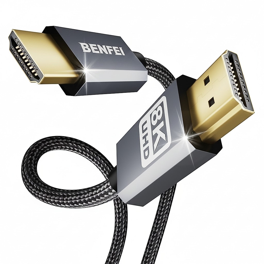 Benfei 8K Hdmi To Hdmi Cable/ Certified Ultra High Speed Hdmi Cable/ 4K@240Hz, 8K@60Hz, Hdmi 2.1/ 3M