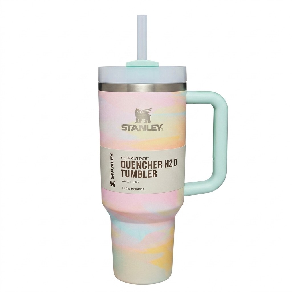 Stanley Quencher H2.0 FlowState Stainless Steel Vacuum Insulated 1182ml with Lid and Straw for Water Pink