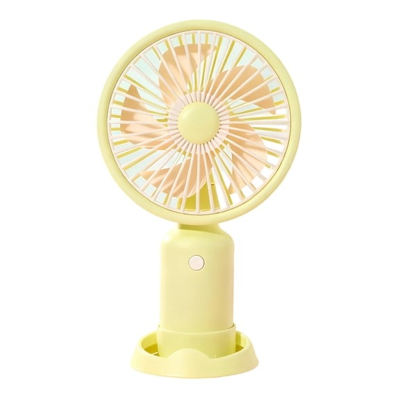 Mini Handheld Fan, 3-Speed Small Desk Fan with USB Rechargeable Battery / Green